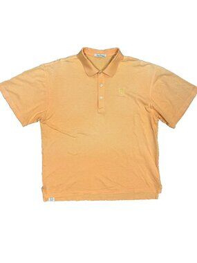 Peter Millar Polo Shirt Toronto Golf Club Logo Short Sleeve Cotton Orange Large
